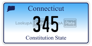 345  license plate in CT
