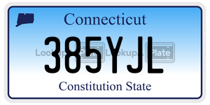 385YJL license plate in Connecticut
