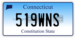 519WNS license plate in Connecticut