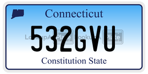 532GVU license plate in Connecticut