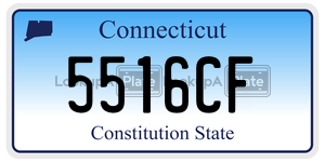 5516CF license plate in Connecticut