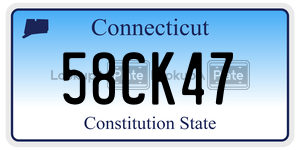 58CK47 license plate in Connecticut