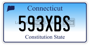 593XBS license plate in Connecticut