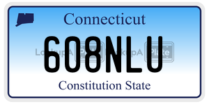 608NLU  license plate in CT