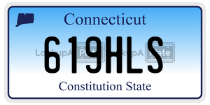 619HLS  license plate in CT