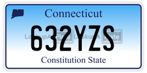 632YZS license plate in Connecticut