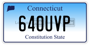640UVP license plate in Connecticut