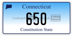 650  license plate in CT