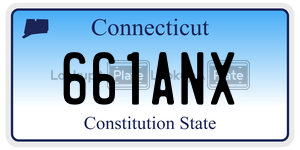 661ANX license plate in Connecticut