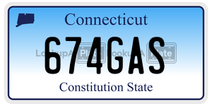 674GAS  license plate in CT