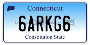 6ARKG6 license plate in Connecticut