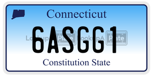 6ASGG1  license plate in CT