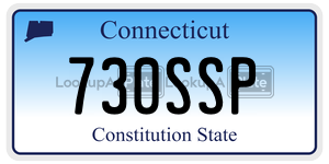 730SSP license plate in Connecticut