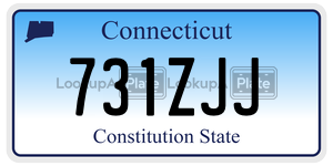 731ZJJ  license plate in CT