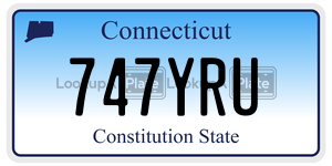 747YRU license plate in Connecticut