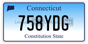 758YDG license plate in Connecticut