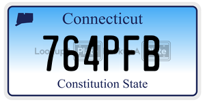 764PFB license plate in Connecticut