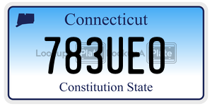 783UEO license plate in Connecticut