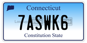 7ASWK6 license plate in Connecticut