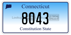 8043  license plate in CT