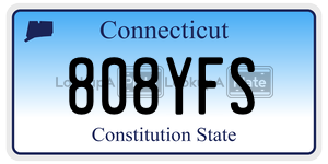 808YFS license plate in Connecticut