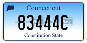 83444C  license plate in CT