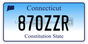 870ZZR license plate in Connecticut