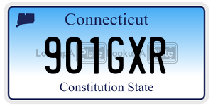 901GXR  license plate in CT