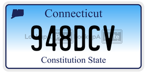 948DCV license plate in Connecticut