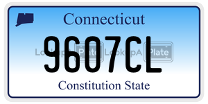 9607CL  license plate in CT