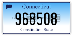 968508 license plate in Connecticut