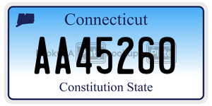 AA45260 license plate in Connecticut