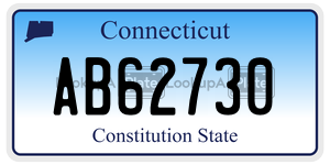 AB62730  license plate in CT