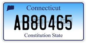 AB80465 license plate in Connecticut