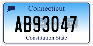 AB93047 license plate in Connecticut