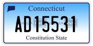 AD15531 license plate in Connecticut