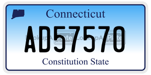 AD57570  license plate in CT