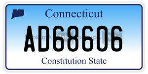 AD68606 license plate in Connecticut
