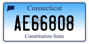 AE66808 license plate in Connecticut