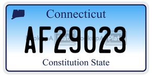 AF29023 license plate in Connecticut