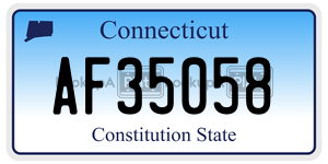 AF35058  license plate in CT