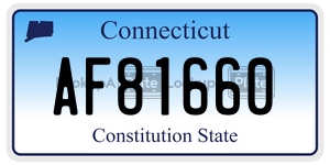 AF81660 license plate in Connecticut
