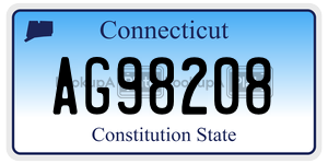 AG98208 license plate in Connecticut