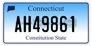 AH49861 license plate in Connecticut
