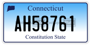 AH58761 license plate in Connecticut