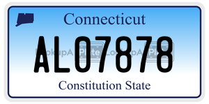 AL07878 license plate in Connecticut