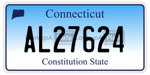 AL27624  license plate in CT
