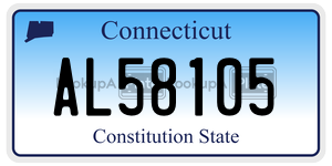 AL58105 license plate in Connecticut