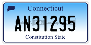 AN31295 license plate in Connecticut