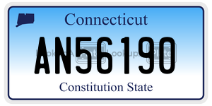 AN56190 license plate in Connecticut